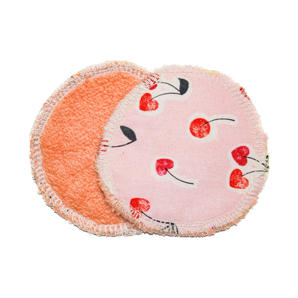 Red Cherry Heart Facial Rounds (Set of 10) Comes with Laundry Bag